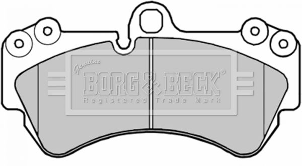 BORG & BECK Комплект тормозных колодок, дисковый тормоз BBP1973